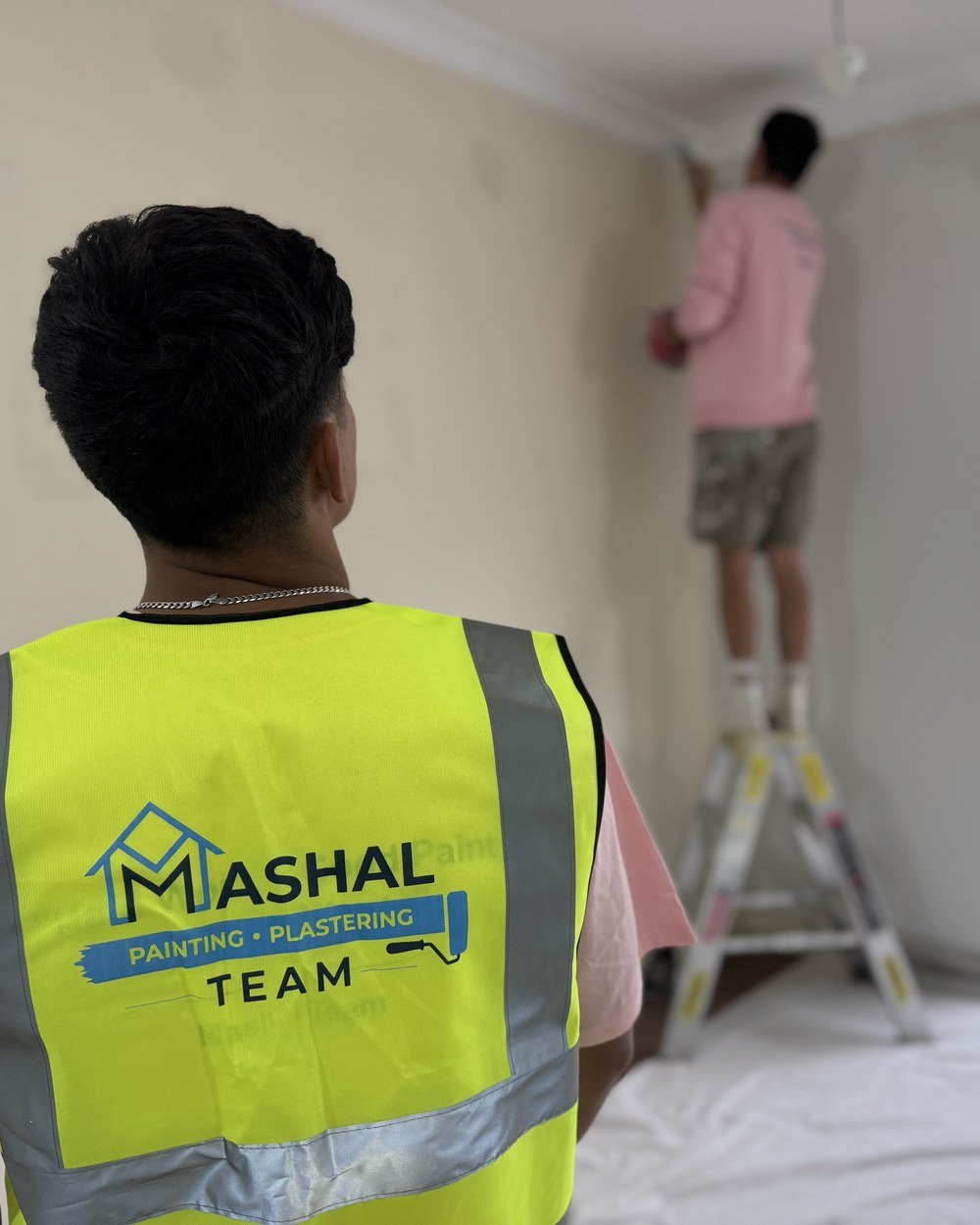 Mashal Team painters and plasterers on site in Wellington
