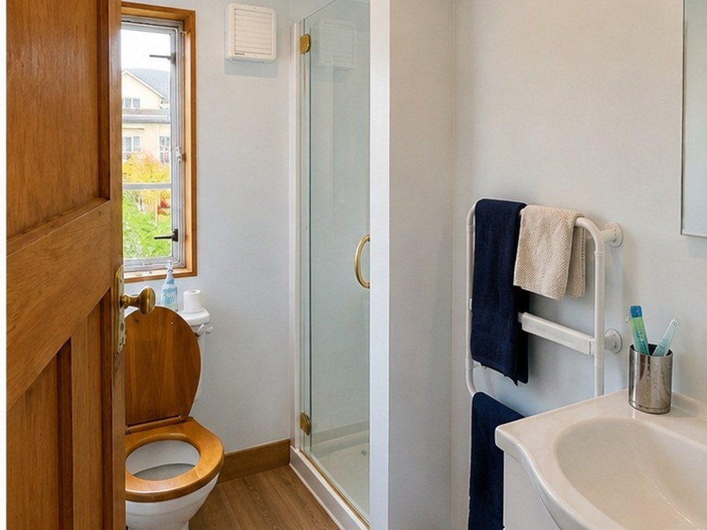 Bathroom after renovation and repaint, Wellington